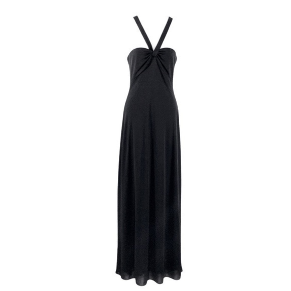 Cache black halter bandeau maxi dress ZZ5 - Picture 1 of 11